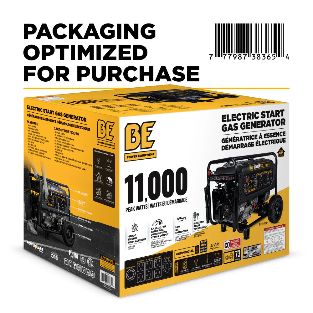 11,000 Watt Tri-Fuel Inverter Generator - BE11000 - Generator