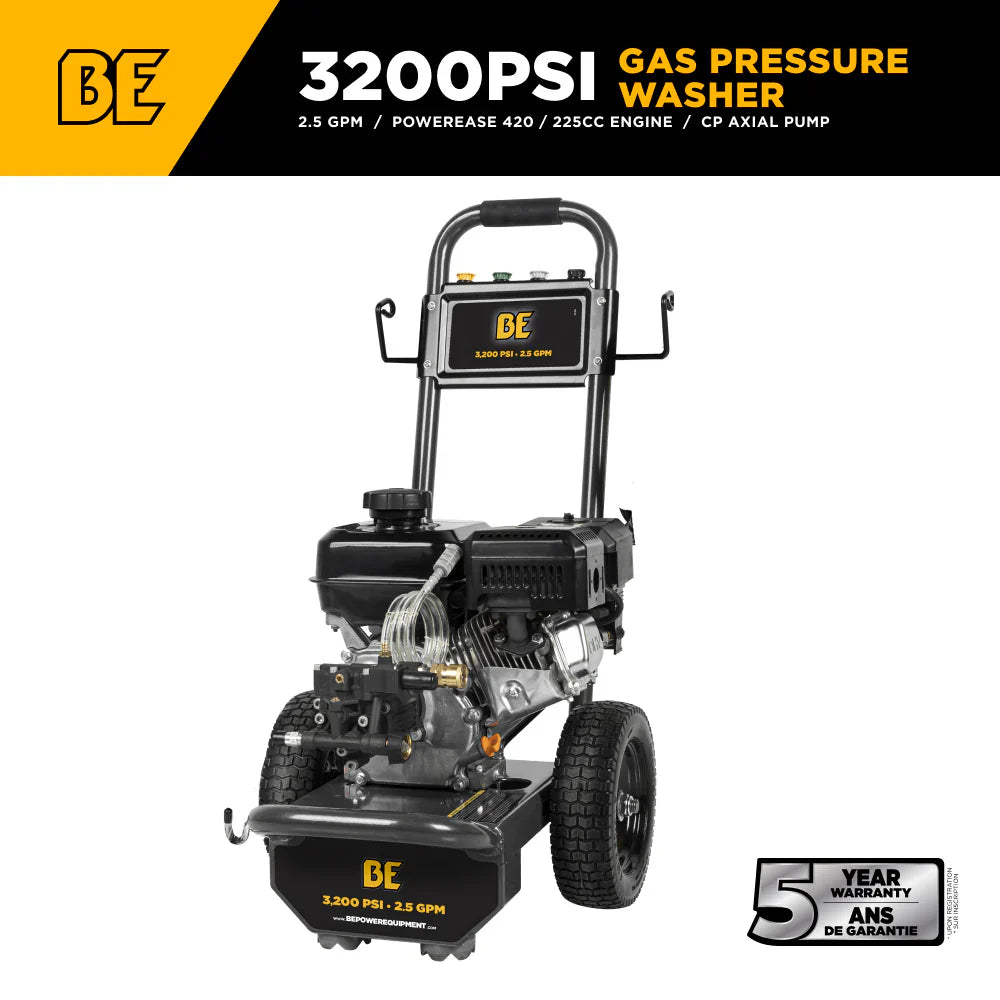 3,200 PSI 2.5 GPM Cold Water Gas Pressure Washer - B327PX - Pressure Washers