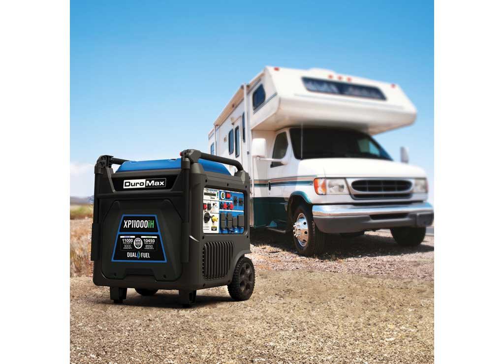 DuroMax, 11000 Dual Fuel Digital Inverter, Surge Watts 11000 Rated Watts 9000 Voltage 120/240 Model# XP11000iH