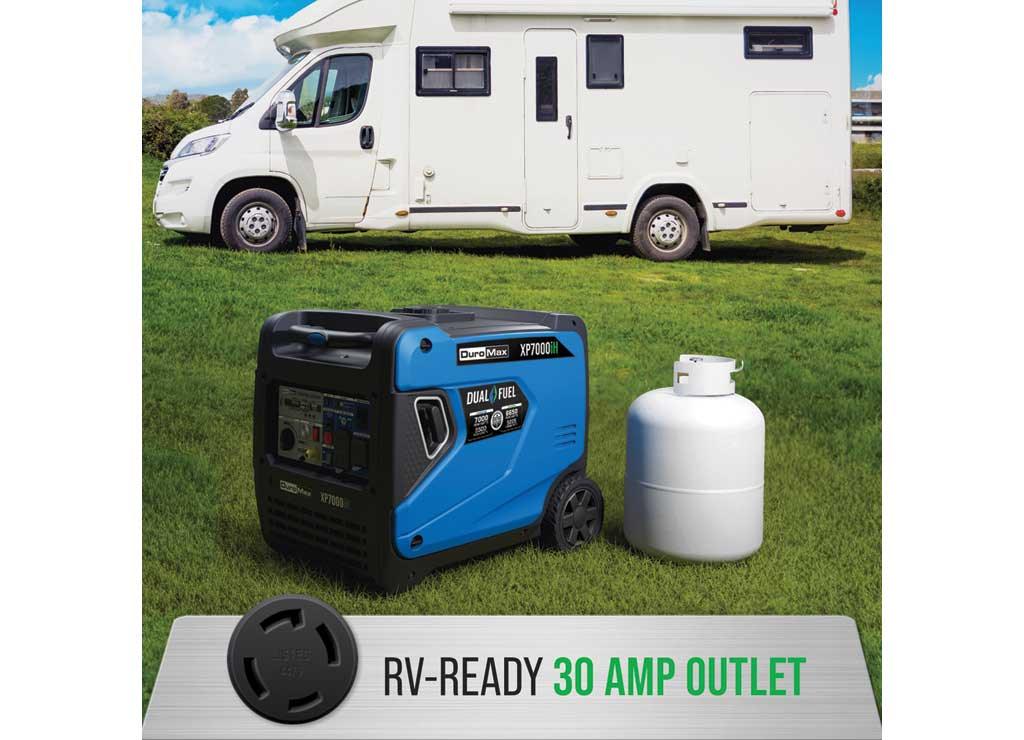 DuroMax, 7000 Dual Fuel Digital Inverter, Surge Watts 7000 Rated Watts 5500 Voltage 120/240 Model# XP7000iH