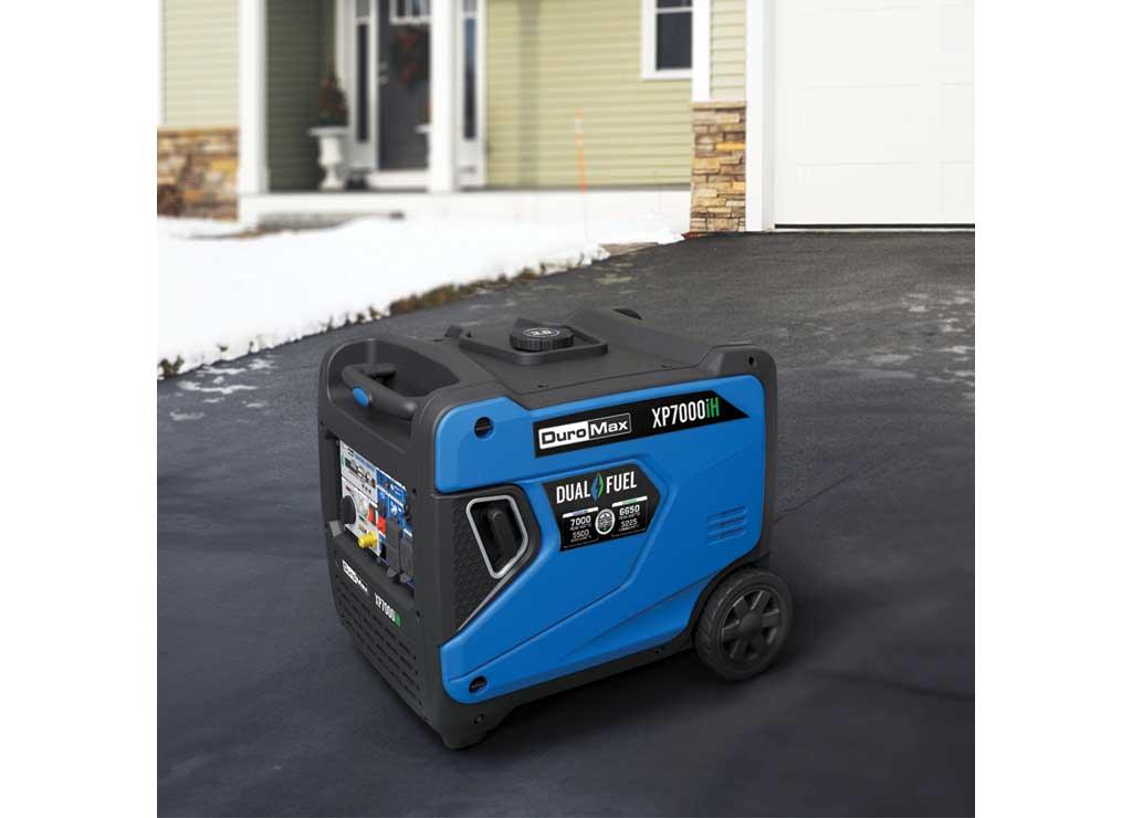 DuroMax, 7000 Dual Fuel Digital Inverter, Surge Watts 7000 Rated Watts 5500 Voltage 120/240 Model# XP7000iH