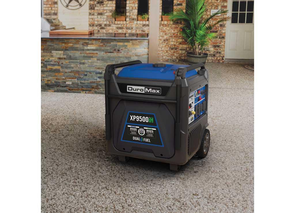 DuroMax, 9500 Dual Fuel Digital Inverter, Surge Watts 9500 Rated Watts 7600 Voltage 120/240 Model# XP9500iH
