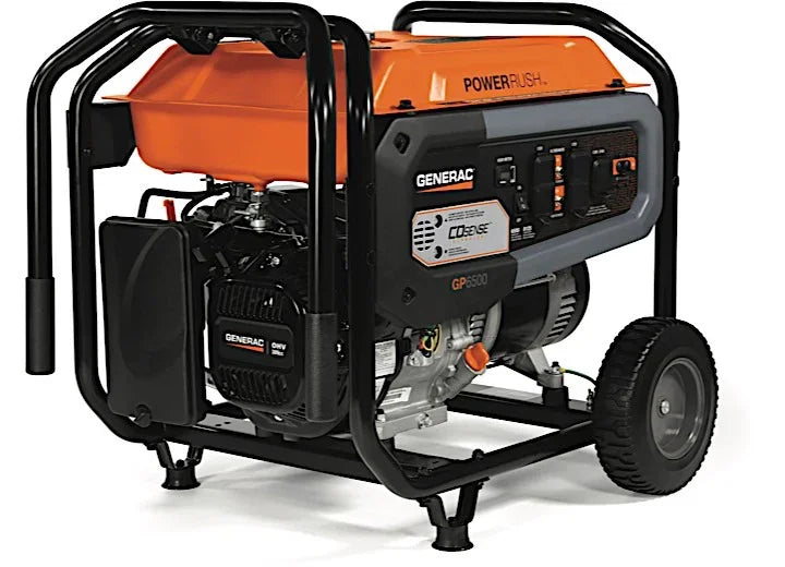 Generac GP 7683 Portable Generator 54.2/27.1 A 120/240 V  Gasoline 6.9 gal Tank Recoil Start