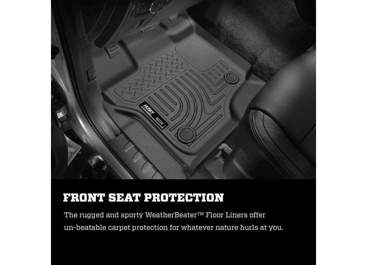 Husky WeatherBeater Floor Liners for 2015-2024 F-150, 2022-2024 F-150 LIGHTNING - 18361