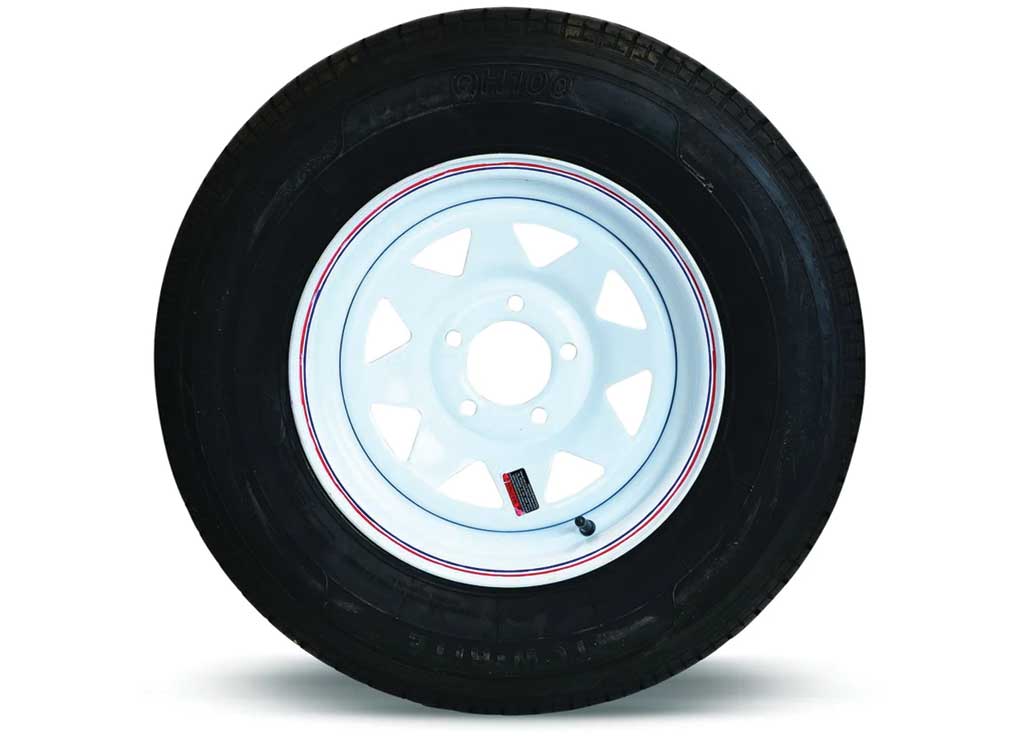 Tow-Rite RDG25-702-WS5 - Tire & Rim ST205/75R15 LRC White Spoke 3.19