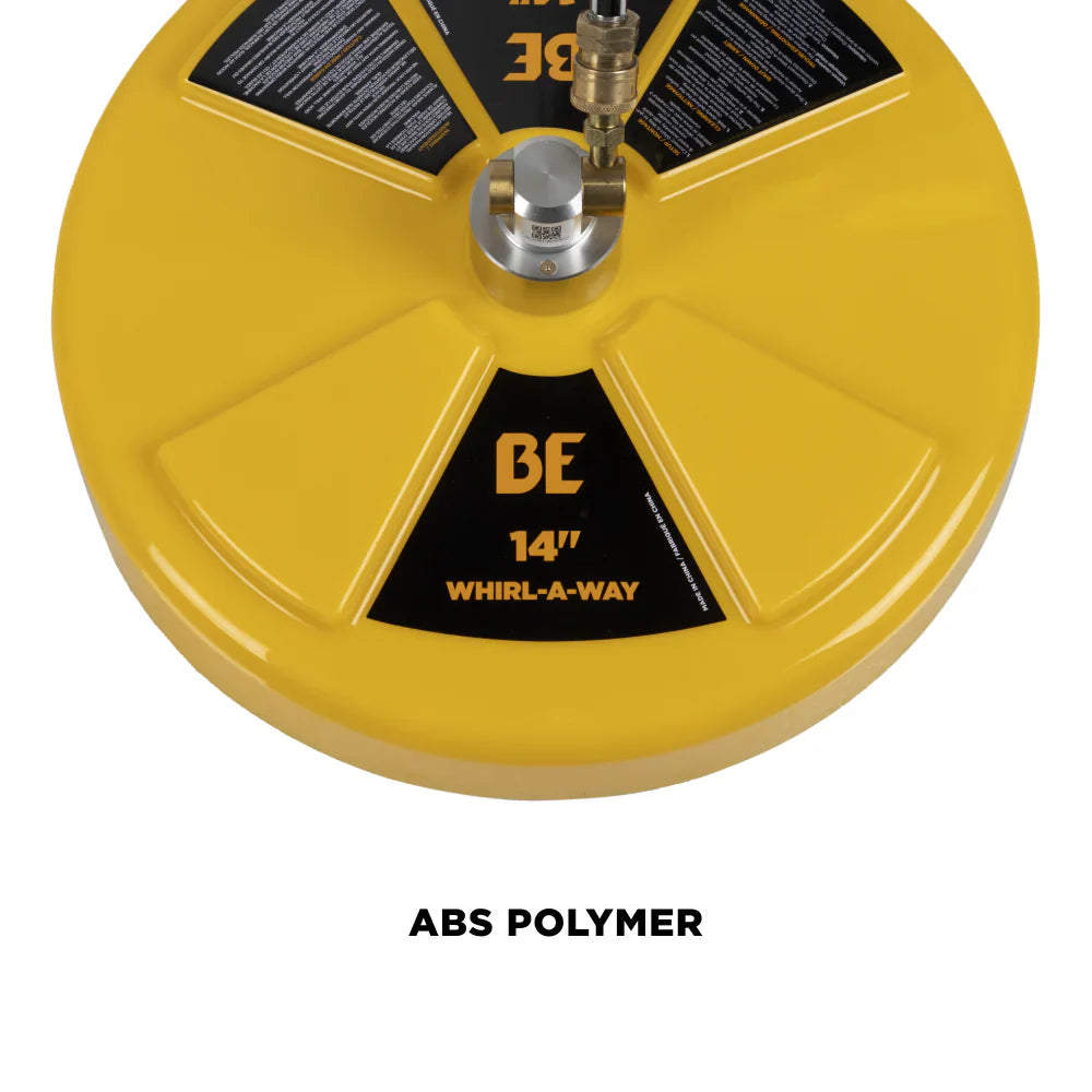 BE Power Equipment Whirl-A-Way 14’’ Surface Cleaner (4000 PSI 180°F) - Pressure Washers