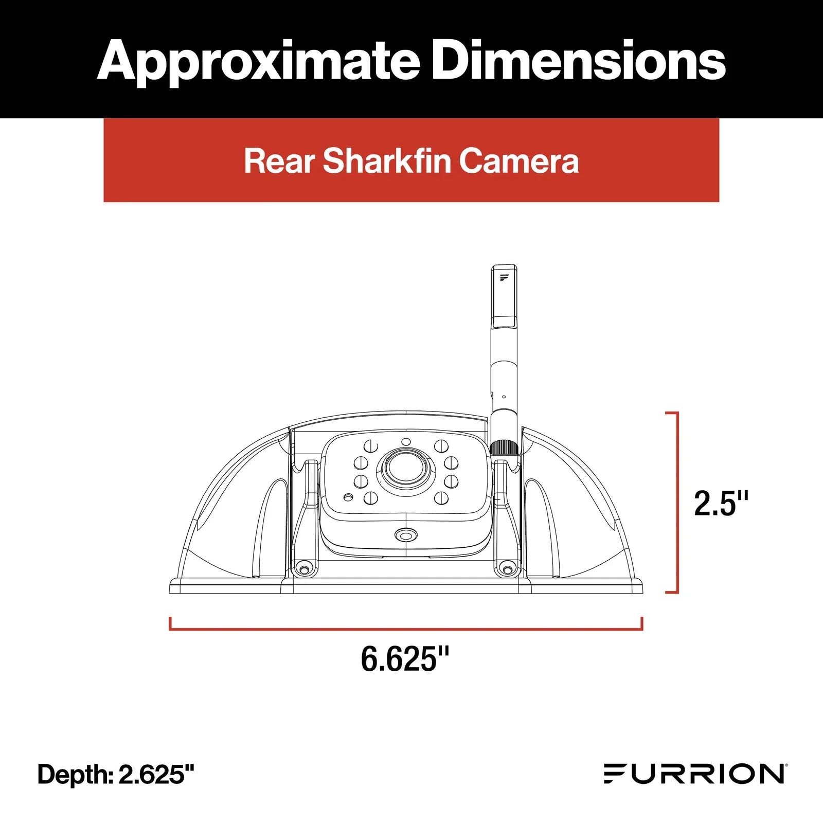Furrion Vision RV Backup Camera System 5’’ Monitor Side Cameras Rear Sharkfin Camera - Exterior Truck Parts