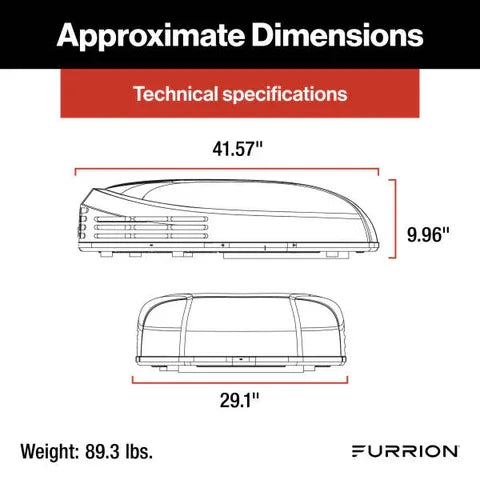 Furrion Chill® HE Low-Profile RV Air Conditioner | 2024044598 | 13,500 BTU Heat Pump Color Black R32
