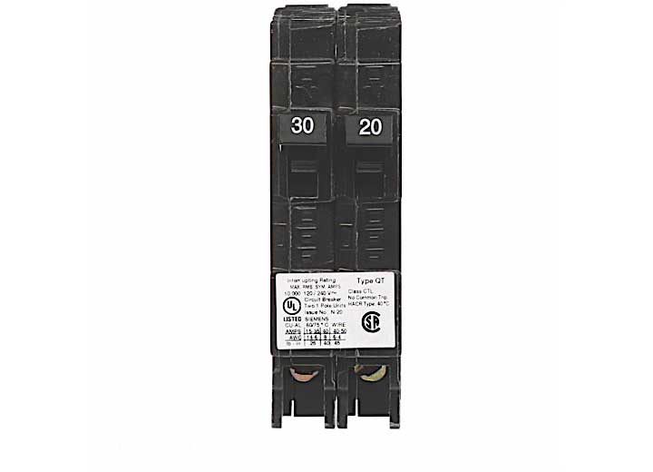 SIEMENS CIRCUIT BREAKER TYPE QT. TWIN POLE 30A/20A