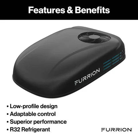 Furrion Chill® HE Low-Profile RV Air Conditioner | 2024044598 | 13,500 BTU Heat Pump Color Black R32