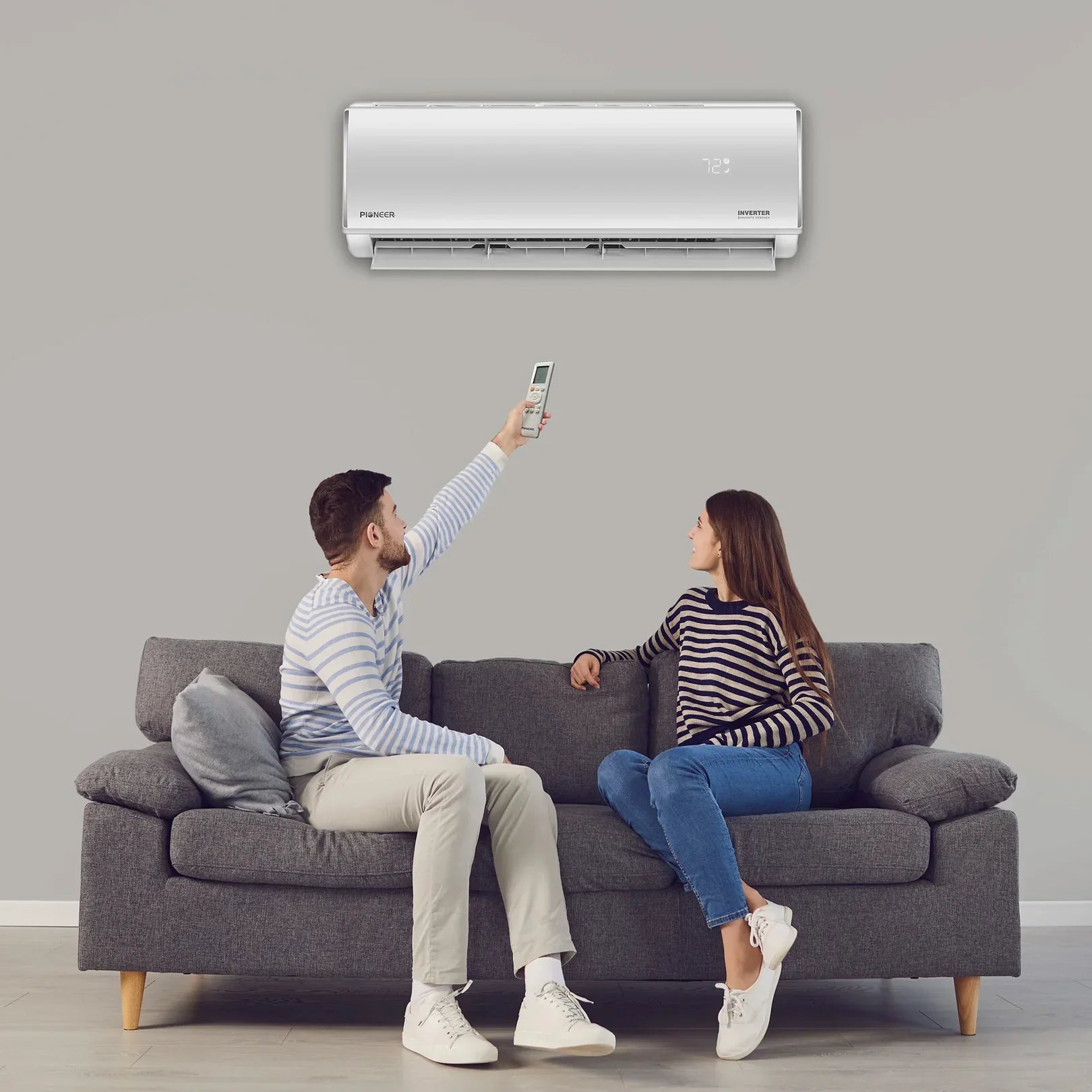 Pioneer® Diamante Essenza™ 35,000 BTU 17 SEER2 230V High-Wall Ductless Mini-Split Air Conditioner Inverter Heat Pump with 16 Ft. Kit