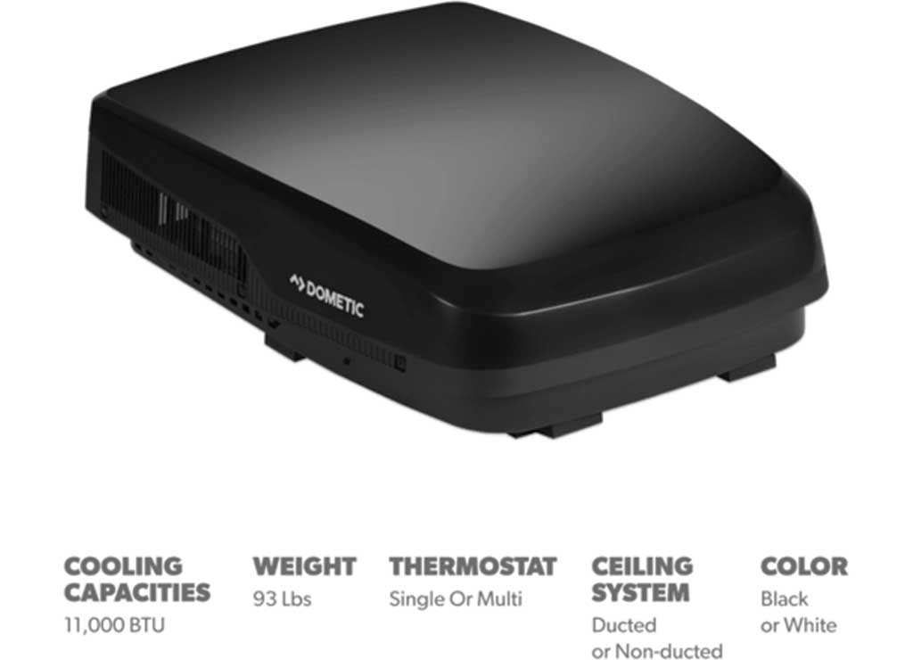 Dometic Freshjet 5 Low-Profile  9620015932 High Efficiency 11,000 BTU Rooftop AC, Black