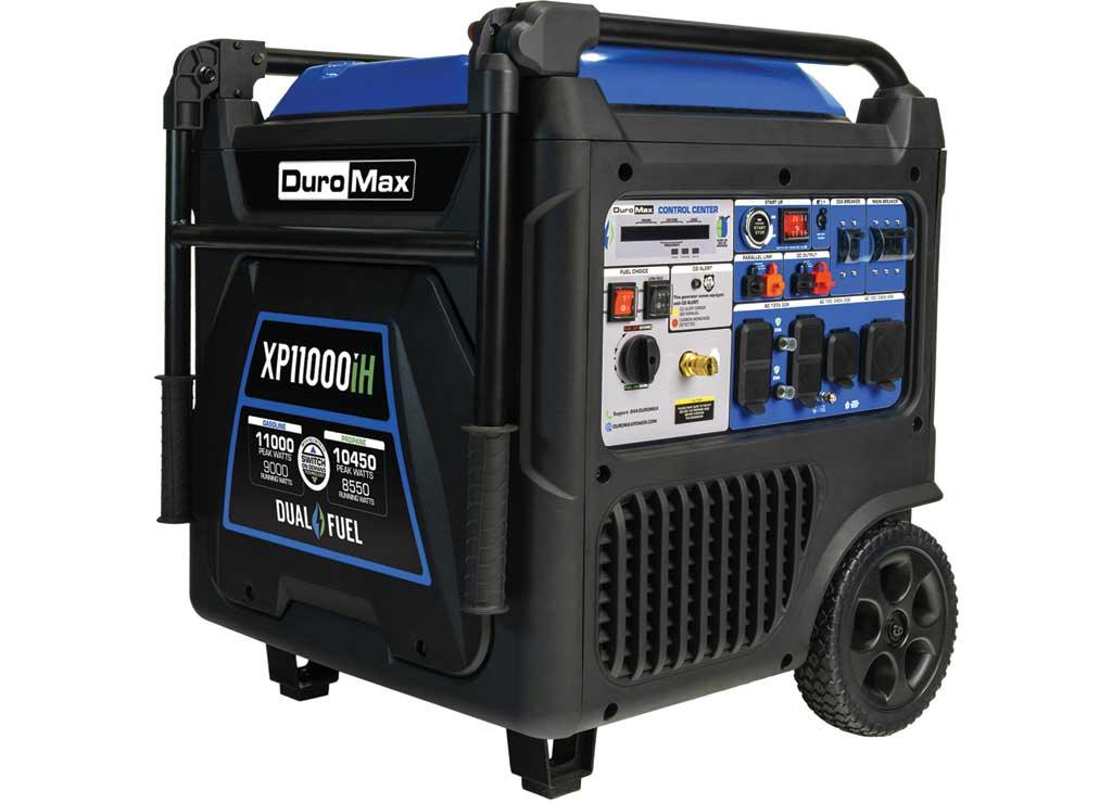 DuroMax, 11000 Dual Fuel Digital Inverter, Surge Watts 11000 Rated Watts 9000 Voltage 120/240 Model# XP11000iH
