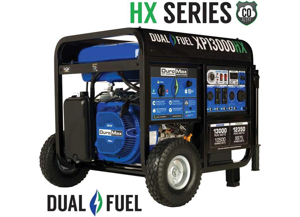 DuroMax Portable Dual Fuel Generator, 13,000 Surge Watts, 10,500 Rated Watts, Electric Start