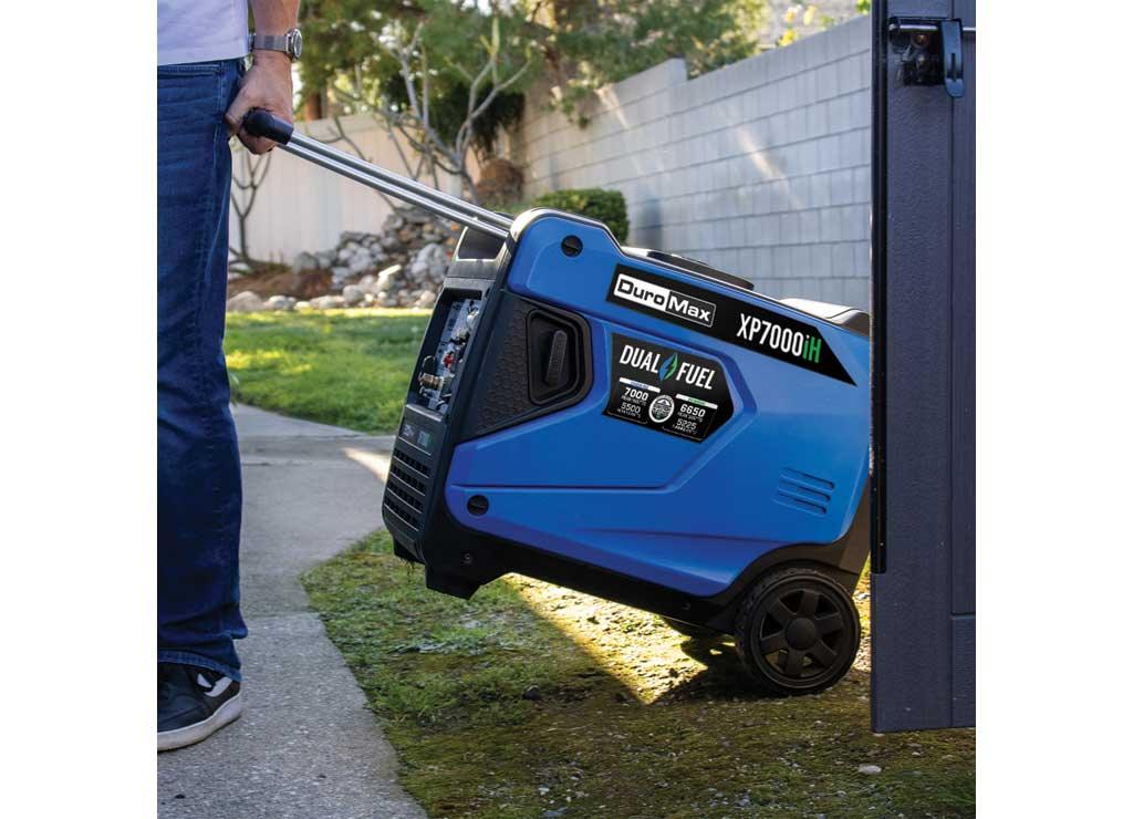 DuroMax, 7000 Dual Fuel Digital Inverter, Surge Watts 7000 Rated Watts 5500 Voltage 120/240 Model# XP7000iH