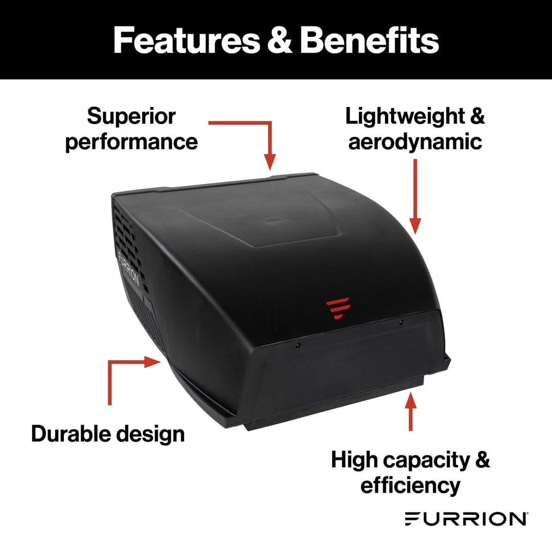 Furrion Chill HE Air Conditioner FACR13HESA2-BL-AM 13,500 BTU Black R32