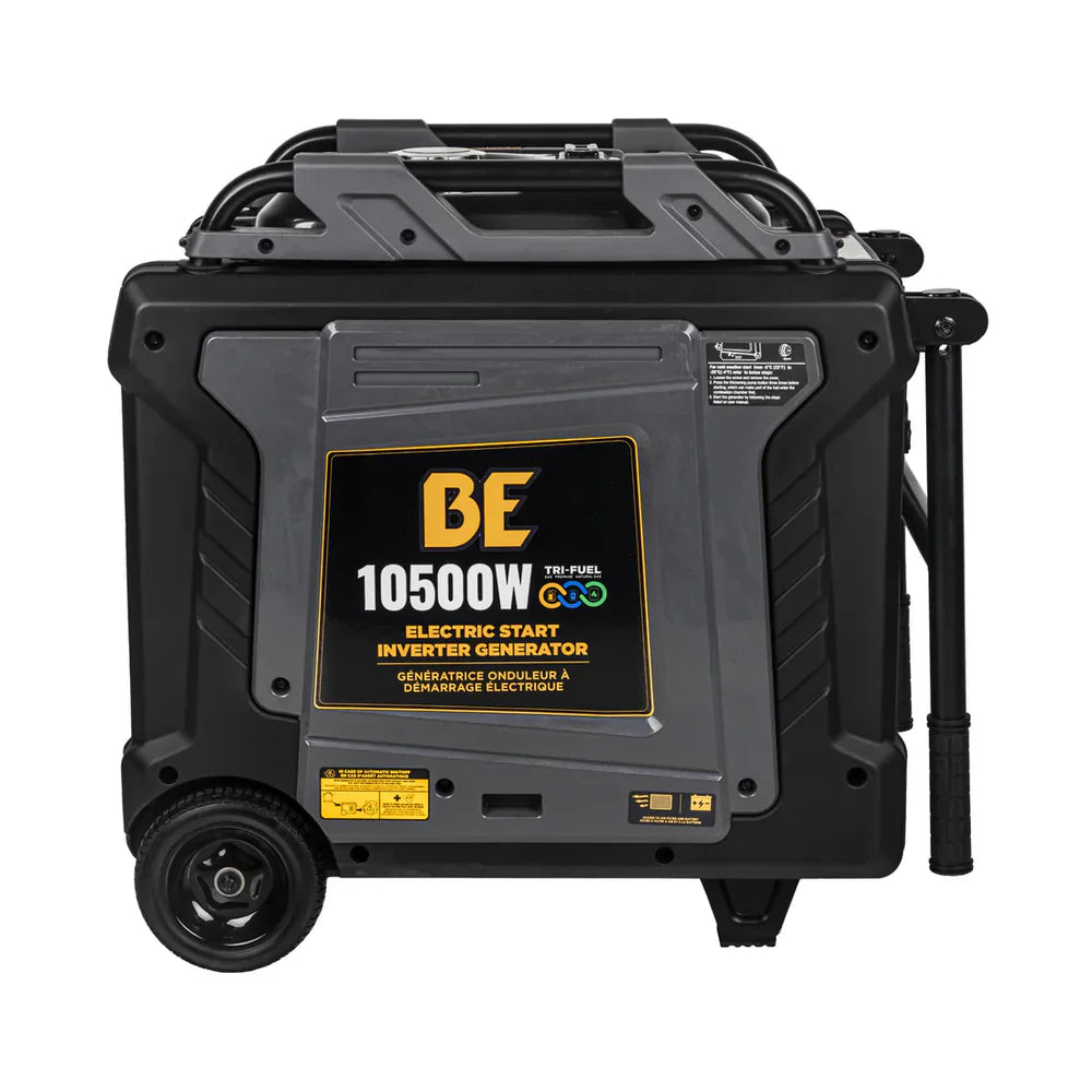 BE 8500W/10500W Inverter Generator Tri-Fuel Gas Liquid Propane Natural Gas Low THD Powerease Engine Electric Start