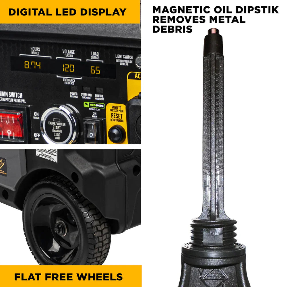 BE 8500W/10500W Inverter Generator Tri-Fuel Gas Liquid Propane Natural Gas Low THD Powerease Engine Electric Start