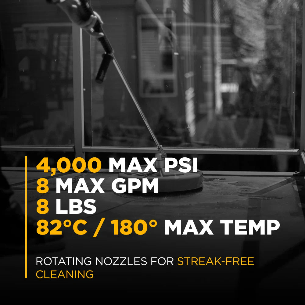 BE Power Equipment Whirl-A-Way 14’’ Surface Cleaner (4000 PSI 180°F) - Pressure Washers