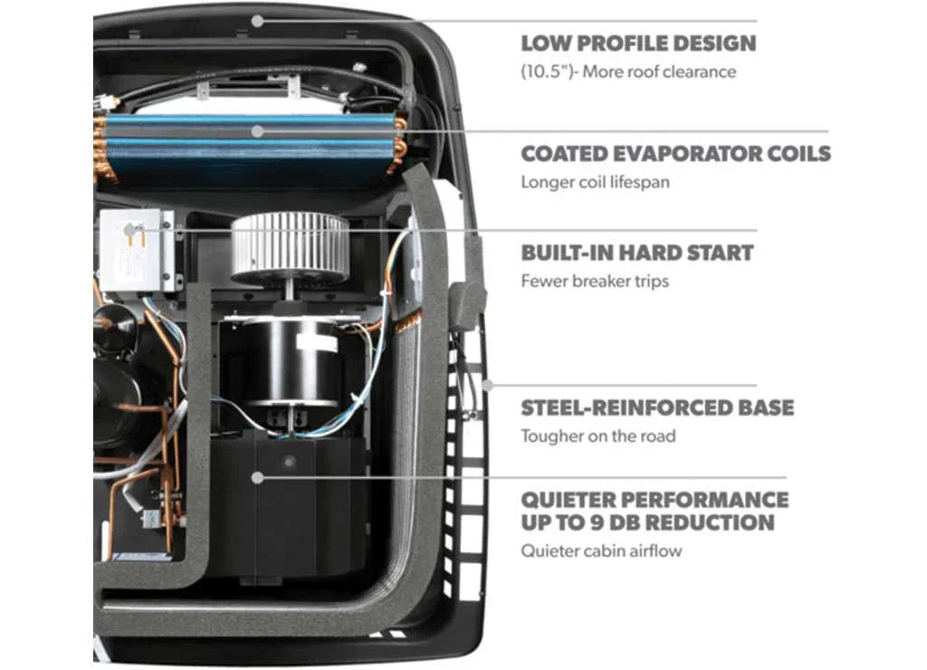 Dometic FreshJet 5 Low Profile RV Air Conditioner 13,500 BTU Color black - RV HVAC