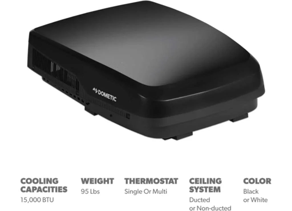 Dometic FreshJet 5 Low Profile RV Air Conditioner | 9620015927 | 15,000 BTU | Black - RV HVAC