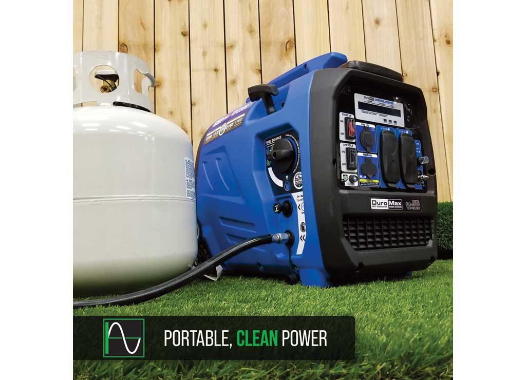 DuroMax Dual Fuel Digital Inverter Generator with CO Alert, 2300 Surge Watts, 1800 Rated Watts, Model# XP2300iH