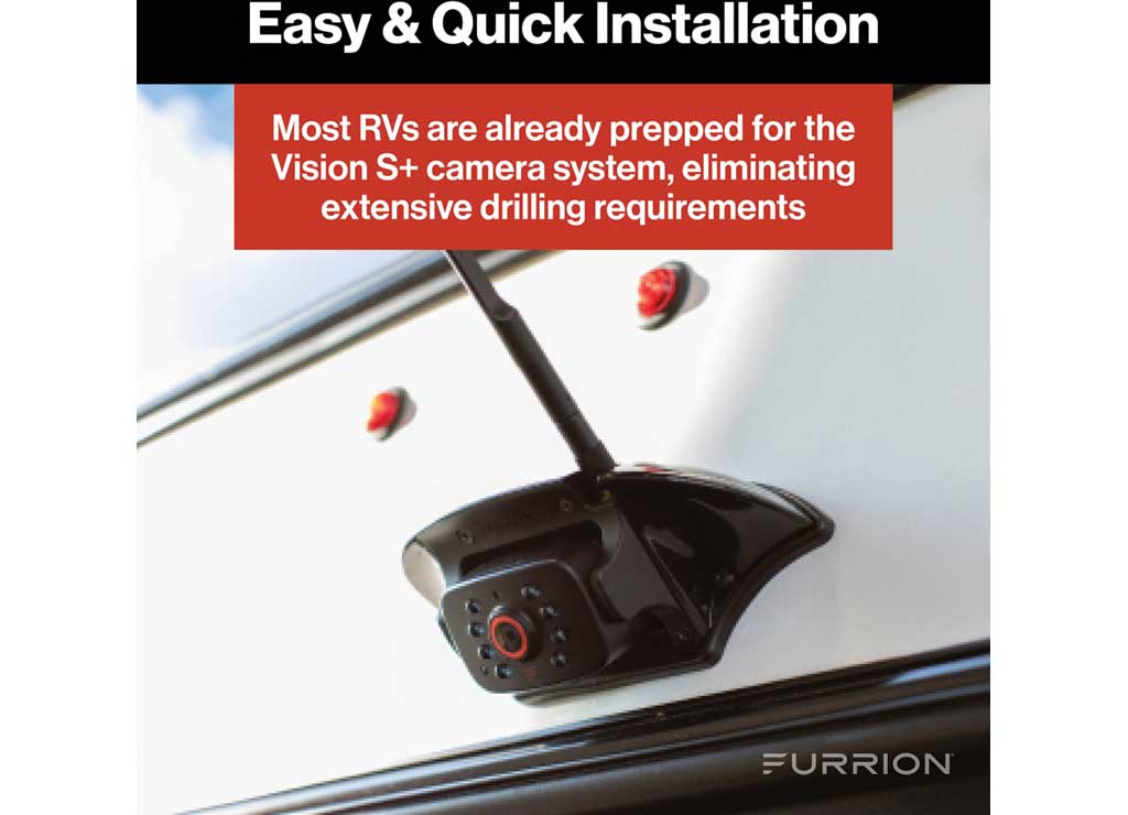 Furrion FOS5HTASF Vison S+ RV Backup Camera System 5’’ Monitor Rear Sharkfin Camera - Exterior Truck Parts