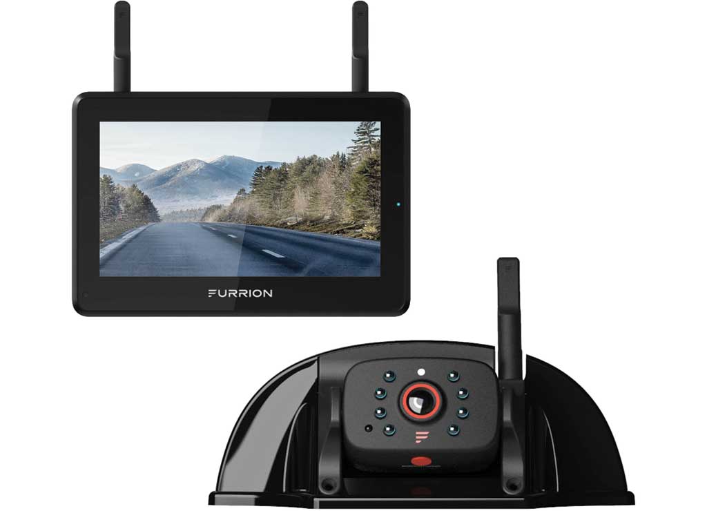 Furrion FOS5HTASF Vison S+ RV Backup Camera System 5’’ Monitor Rear Sharkfin Camera - Exterior Truck Parts