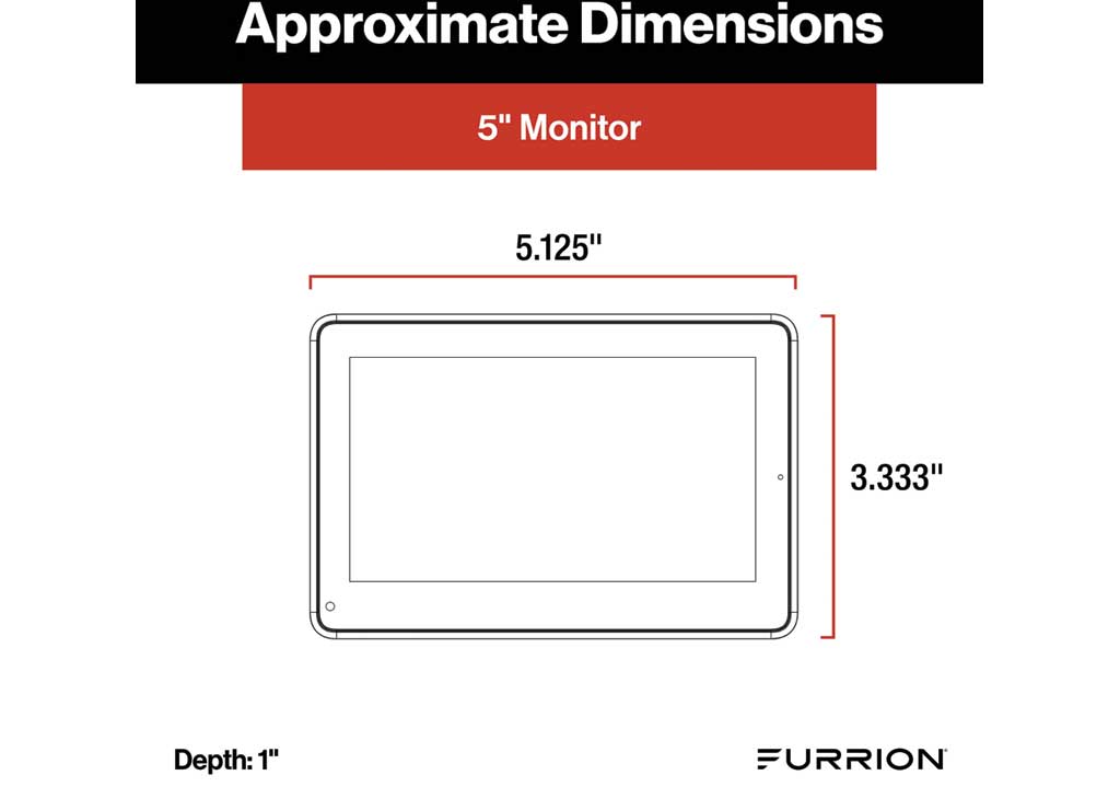 Furrion FOS5HTASF Vison S+ RV Backup Camera System 5’’ Monitor Rear Sharkfin Camera - Exterior Truck Parts