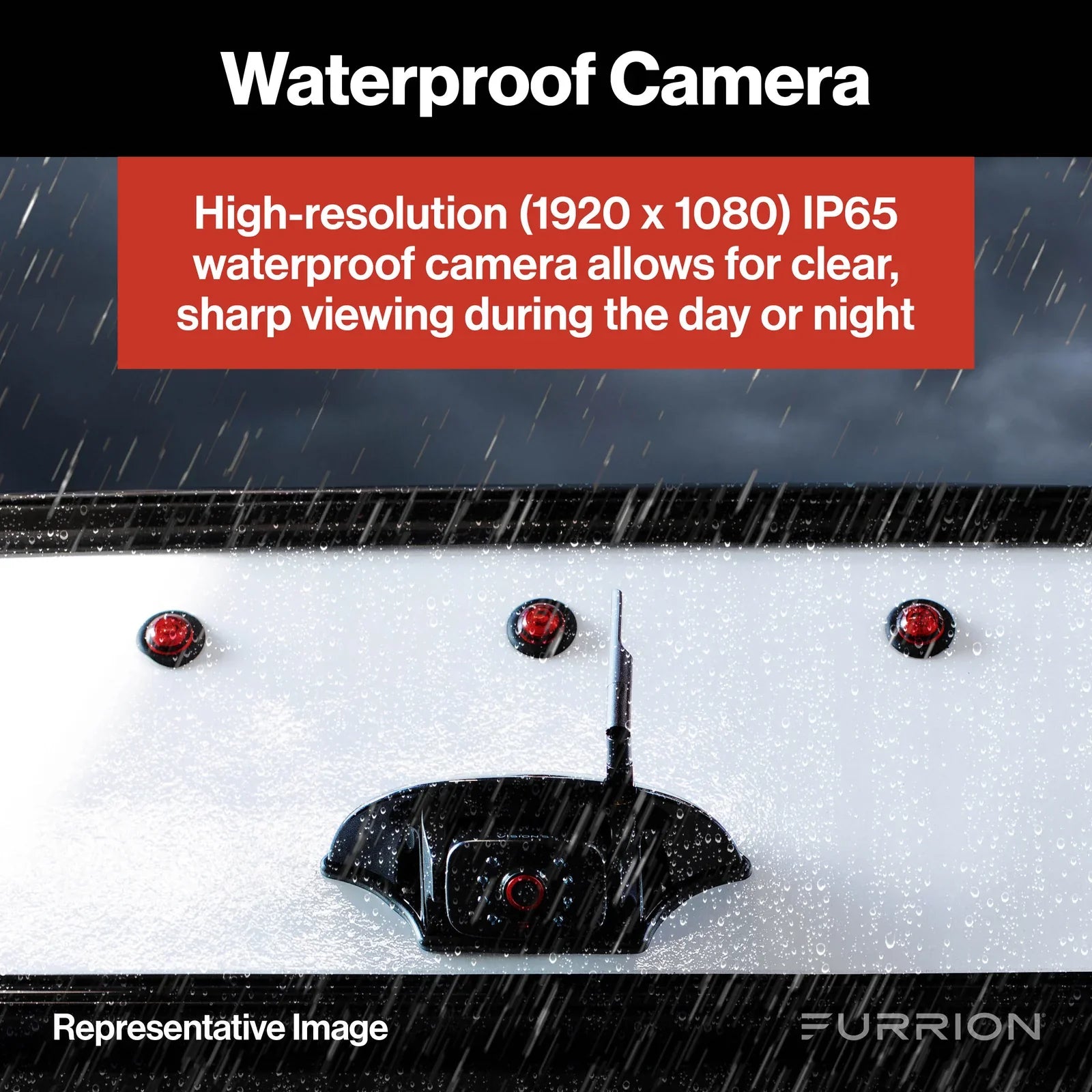 Furrion Vision RV Backup Camera System 5’’ Monitor Side Cameras Rear Sharkfin Camera - Exterior Truck Parts